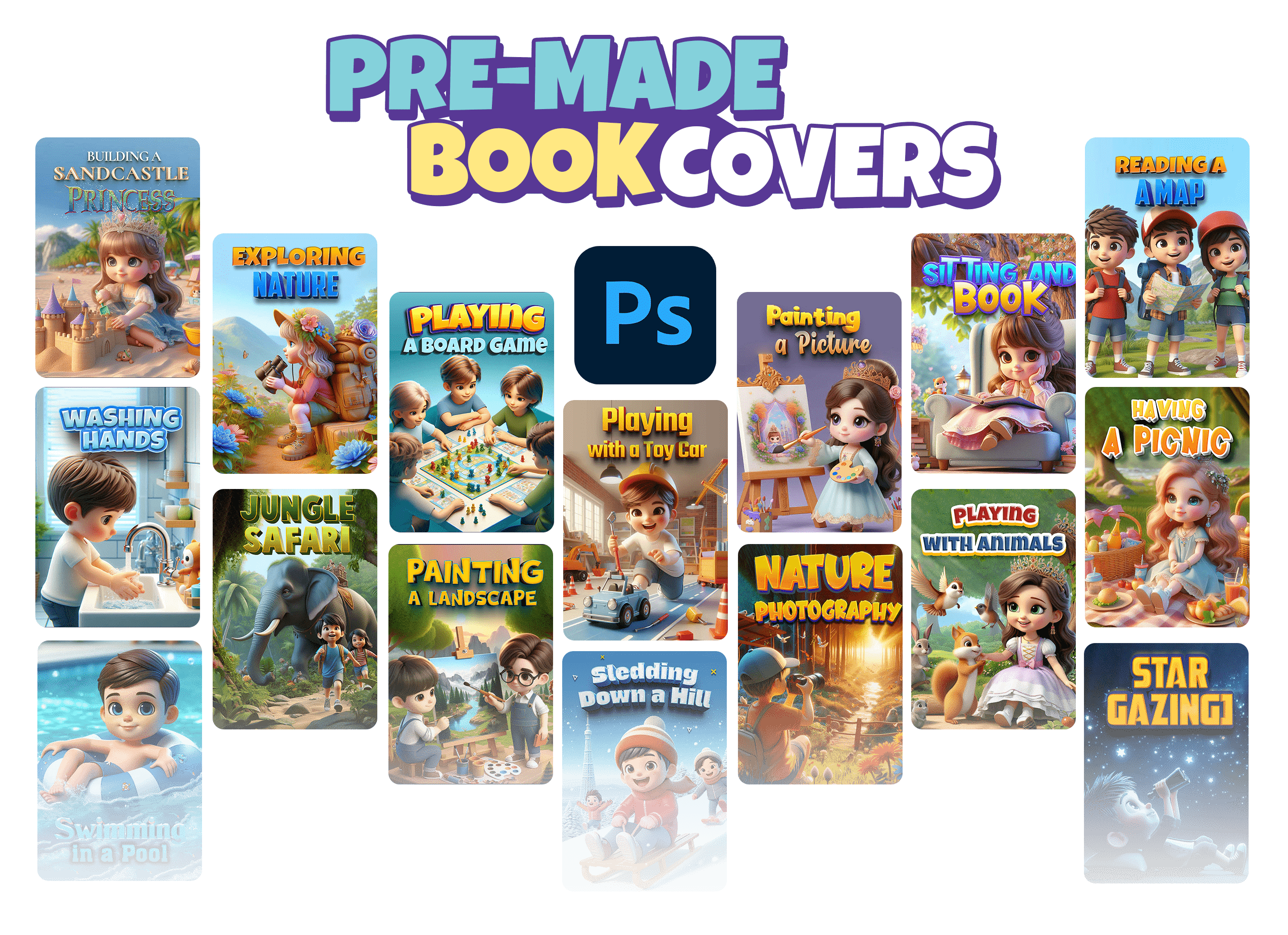 Product:2 Kids Fantasy World Stories with Book Covers + Games