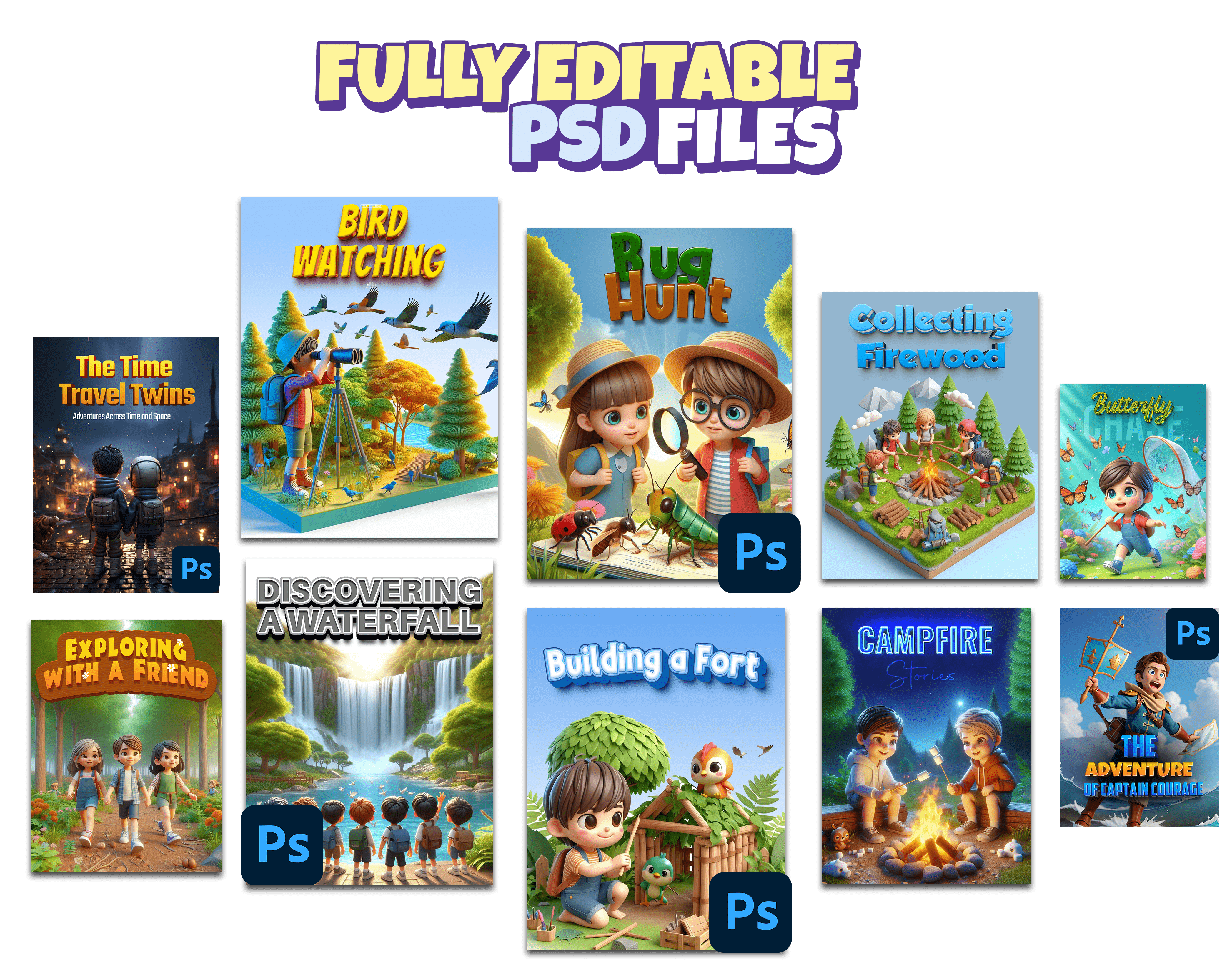 Product:2 Kids Fantasy World Stories with Book Covers + Games